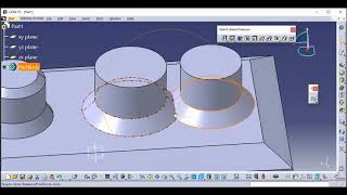 Chamfer in CATIA dress-up features. Part design. Generative shape design. 