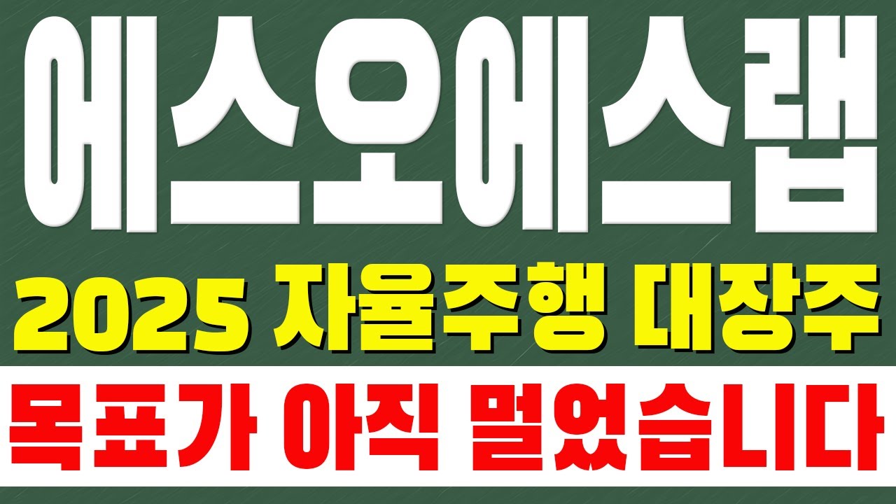 에스오에스랩 주가전망] 2025 자율주행 대장주. 목표가 아직 멀었습니다. - YouTube