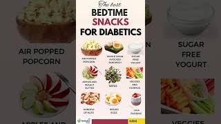 10 Best Bedtime Snacks for Diabetics to Stable Blood Sugar #shorts #healthyfood #bedtime #diabetes