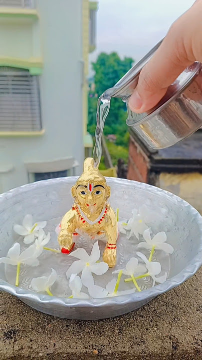 Laddu gopal snan shringar 😍  #radhakrishna #shringar #harekrishna #krishnabhajan #youtubeshorts #yt