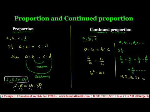 Proportion And Continued Proportion