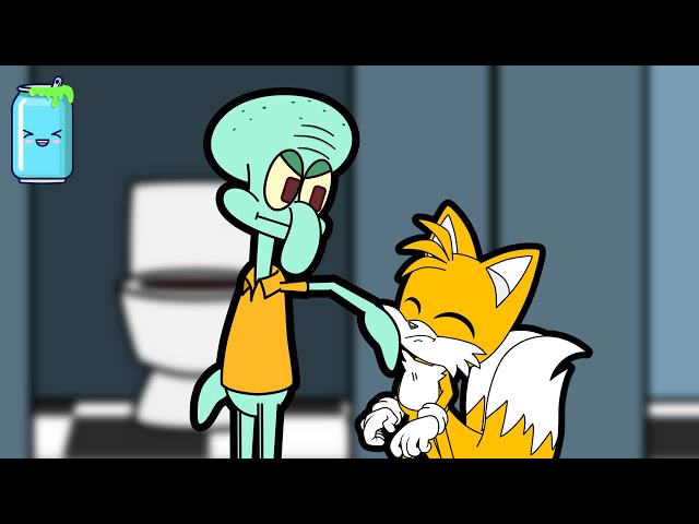 Squidward u0026 Tails Vs. School Toilet class=