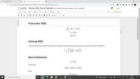 Solving ODE using Machine Learning