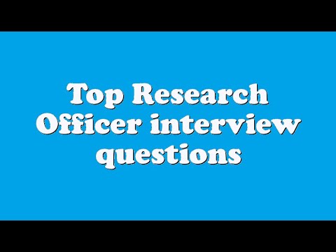 research support officer interview questions