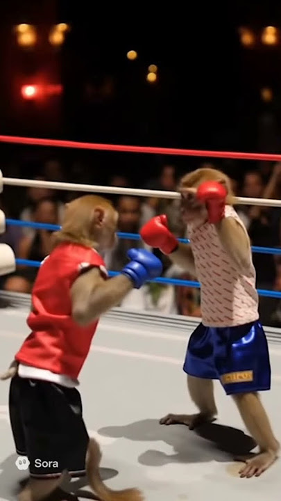 Monkey boxing 😂🐒🥊