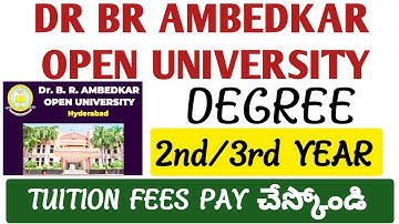 How to pay tuition fees in Dr BR Ambedkar Open University@StudentUpdates247