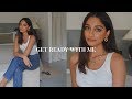 GET READY WITH ME | MY QUICK &  GLOWY SKINCARE &  MAKEUP