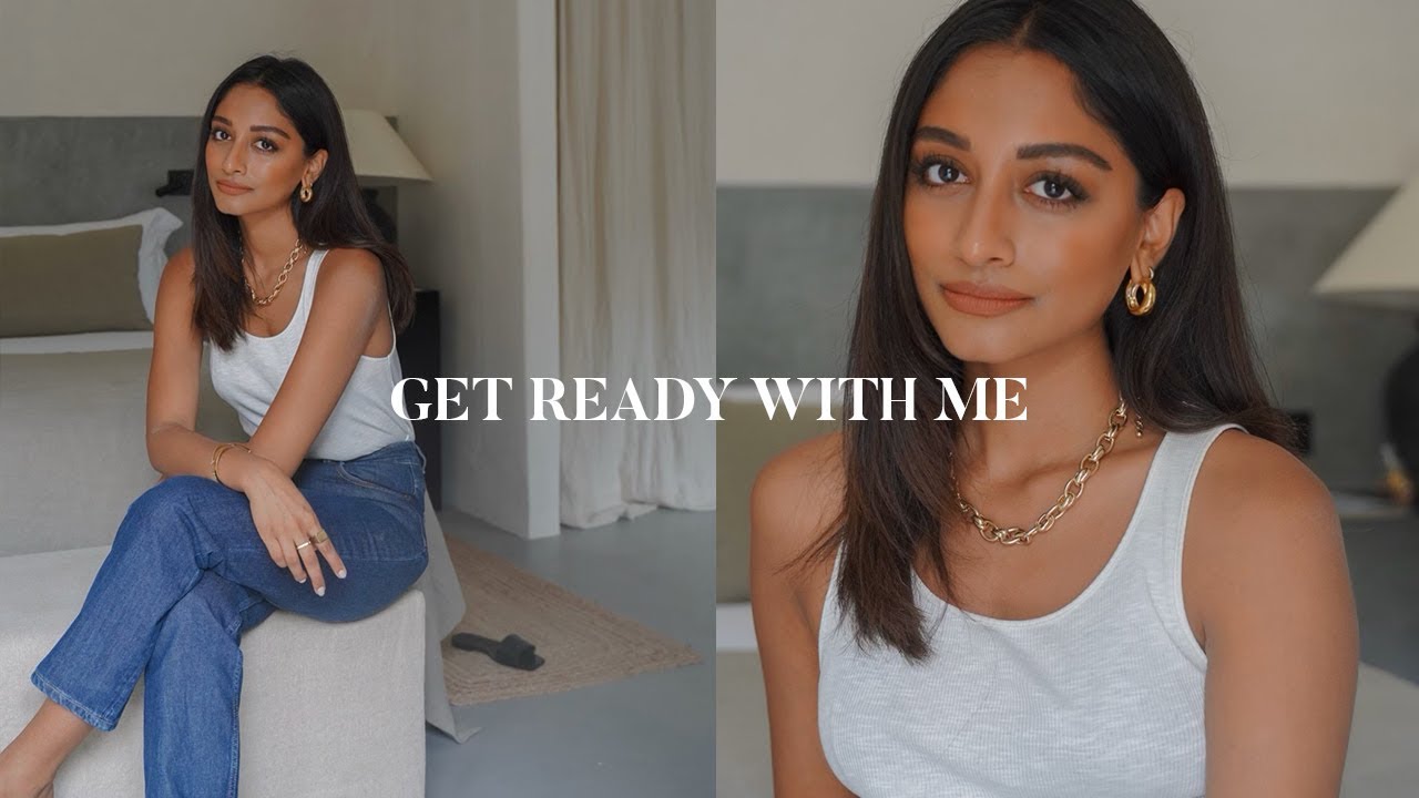 GET READY WITH ME | MY QUICK &  GLOWY SKINCARE &  MAKEUP