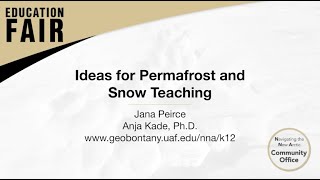 Ideas for Permafrost and Snow Teaching