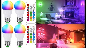 ILC RGB LED Remote Controlled Color Changing Light Bulbs. The Best RGB Light Bulbs Deal On Amazon!