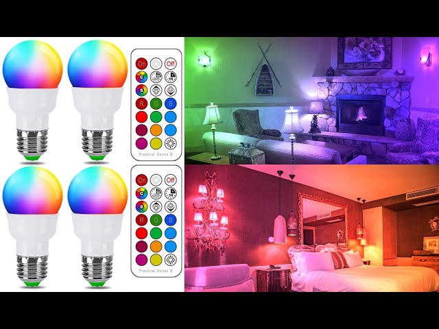 RGB Light bulbs with Remote to change the Color - iLC LED Light