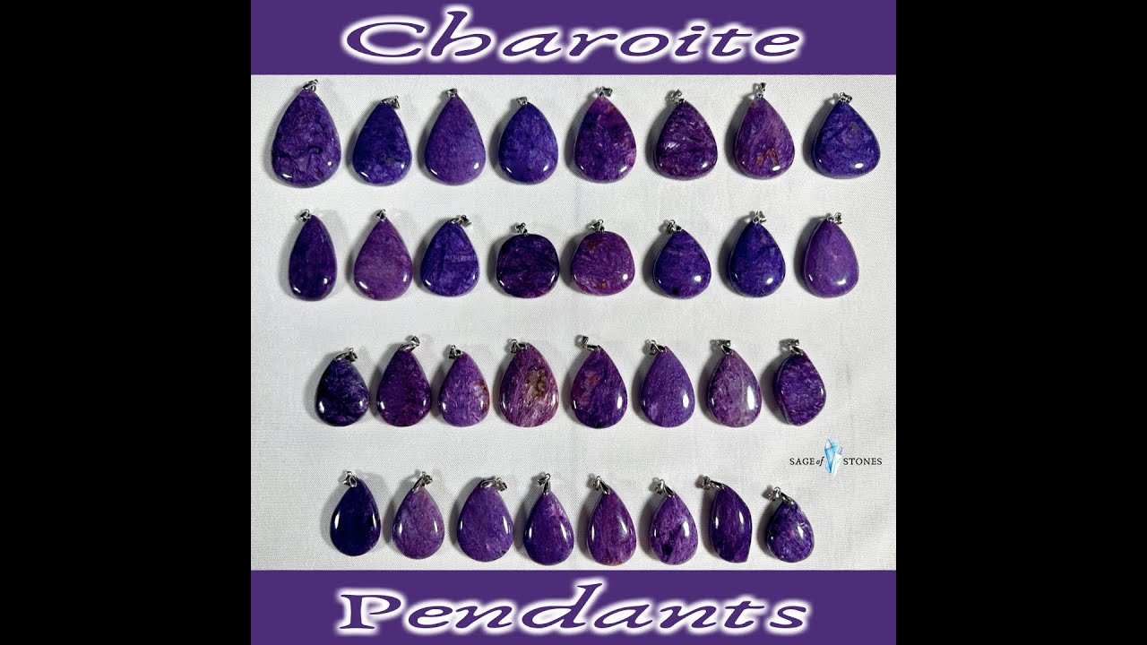 ★★ CRYSTALS FOR SALE ★★  -  Genuine Charoite Pendants