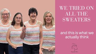 We tried on all the sweaters in the Noro 28 Trunk Show--see what we really think
