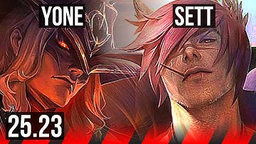 YONE vs SETT (TOP) | 11 solo kills, Legendary | KR Master | 25.23