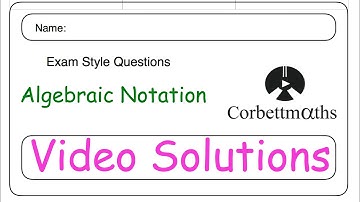 Algebraic Notation Answers - Corbettmaths