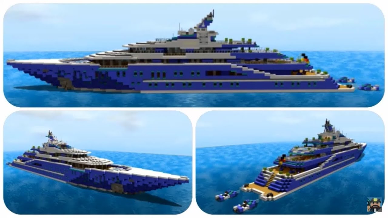 minecraft yacht bauplan