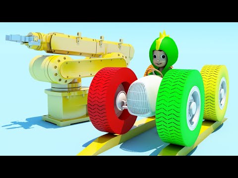 Learn Colors for Children with Baby Dino Monster Truck Dinosaur Colour Balls 3D Kids Educational
