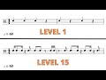 Rhythm exercises for musicians  15 levels of difficulty 
