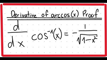 Derivative of arccos(x) Proof - Daishinfinity