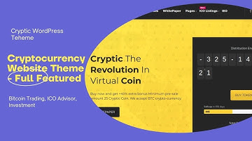 Cryptocurrency, Blog, ICO Landing Website | Full Featured Crypto Theme | Cryptic WordPress Theme