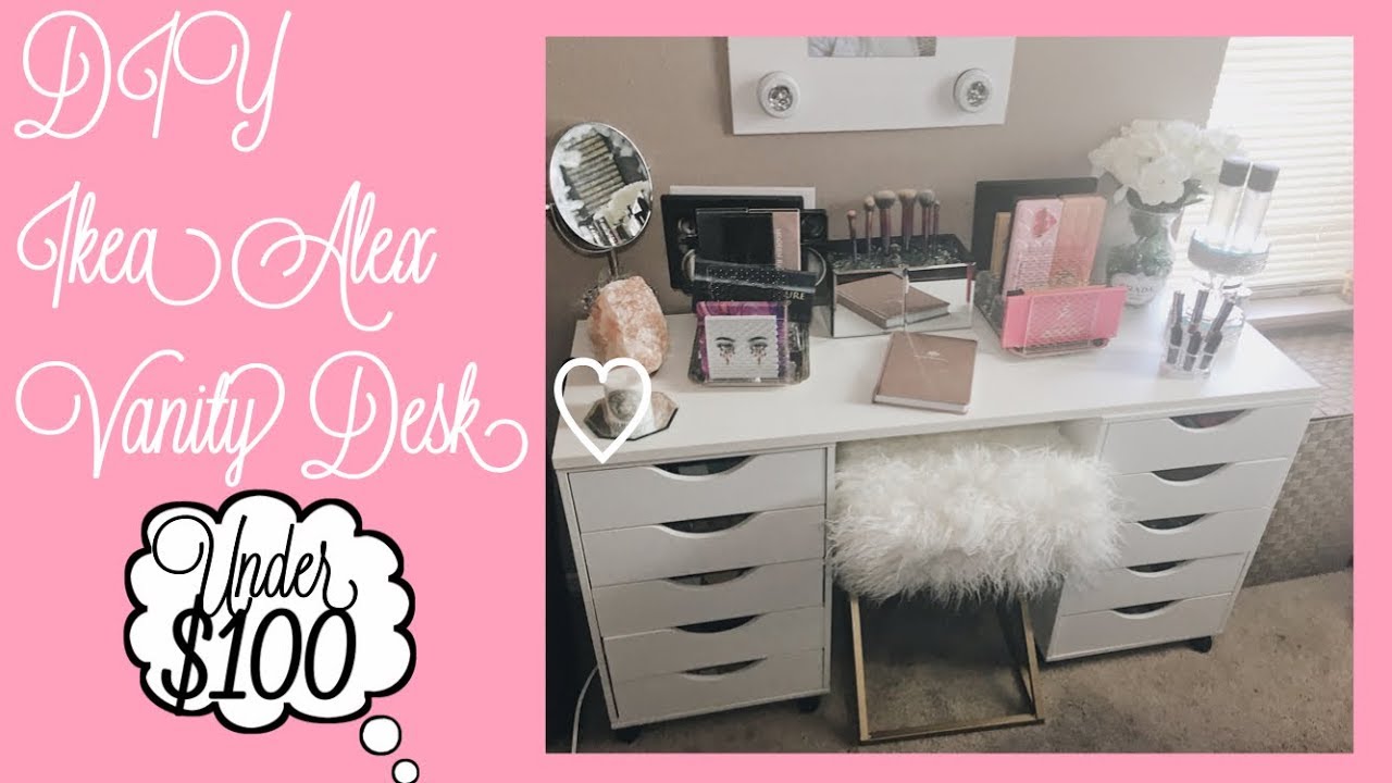 Diy : How To Make The Ikea Alex Vanity Desk♡ - Youtube