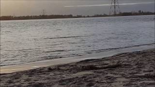 Flutwelle Am Elbstrand