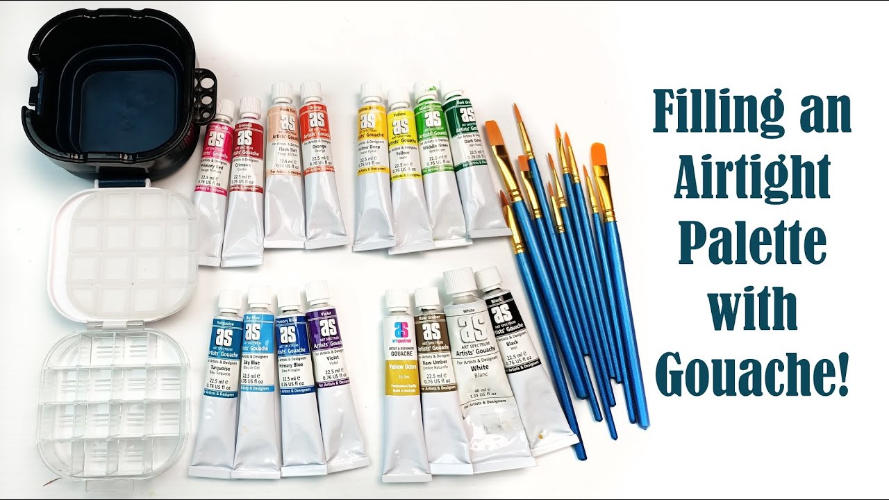 Filling an Airtight Travel Palette with Art Spectrum Gouache! Will it