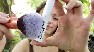 ASMR Outdoors 🌼 | Brushing, Tapping, Lid Sounds, MILK Try On Haul | Semi-Loud