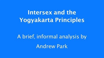 Intersex and the Yogyakarta Principles
