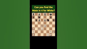 Can you find the Mate in 4 for White? #chess #shorts