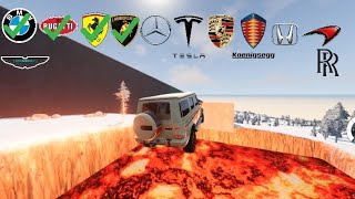 Can Any Super Car Survive Can This Broken Lava Bridge Part 6 screenshot 1