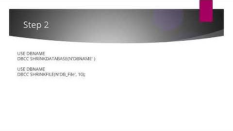 Shrink database|space reclaim|SQL database space issue
