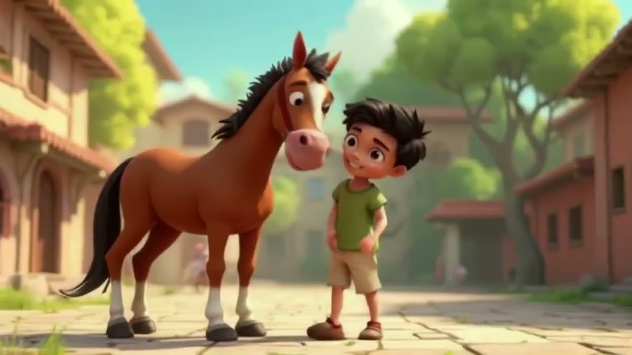 “Children’s Jungle Rescue Cartoon | Horse, Dog & Boy Story”