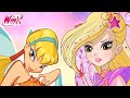 Winx Club - All the Stella's transformations up to COSMIX [from SEASON 1 to 8]