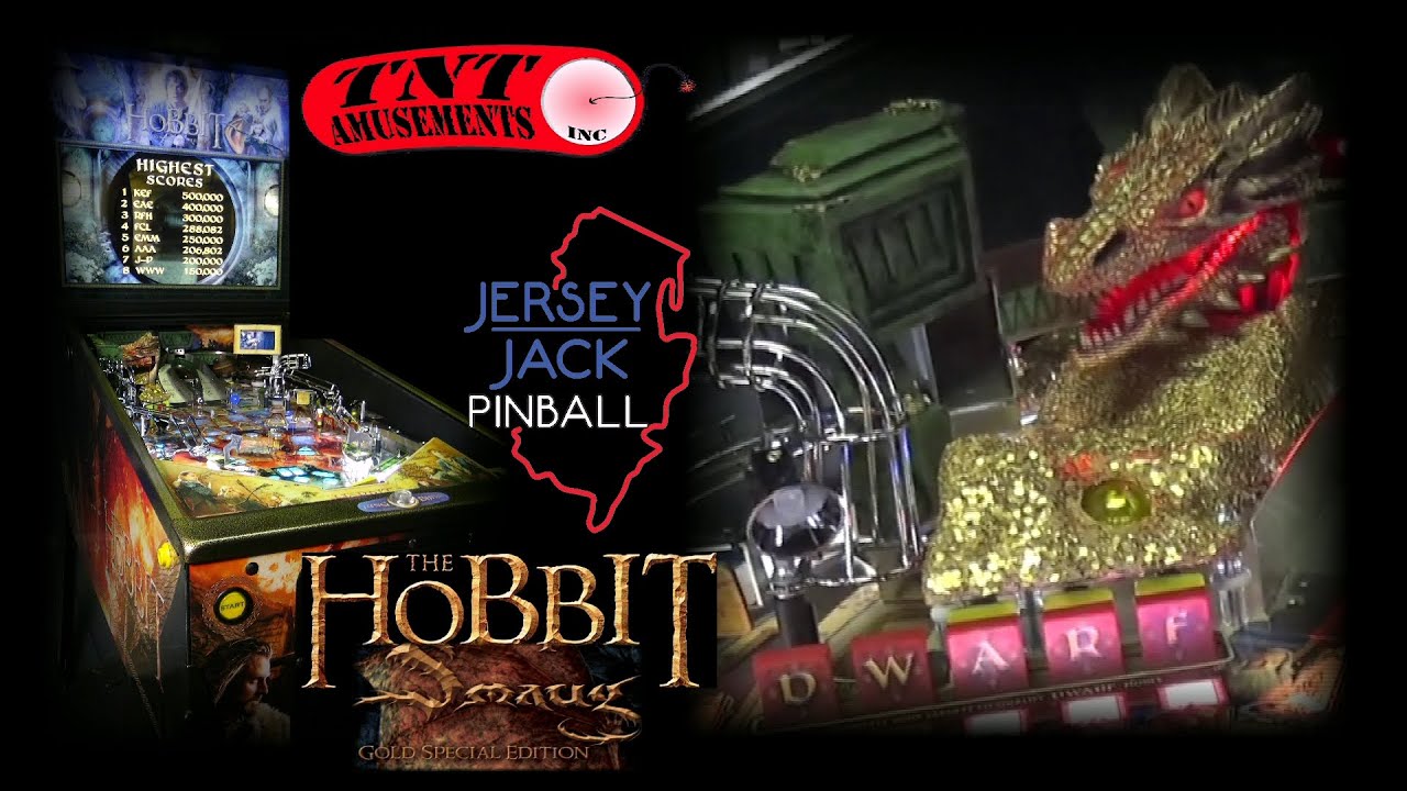 1140 Jersey Jack THE HOBBITSMAUG GOLD EDITION Pinball