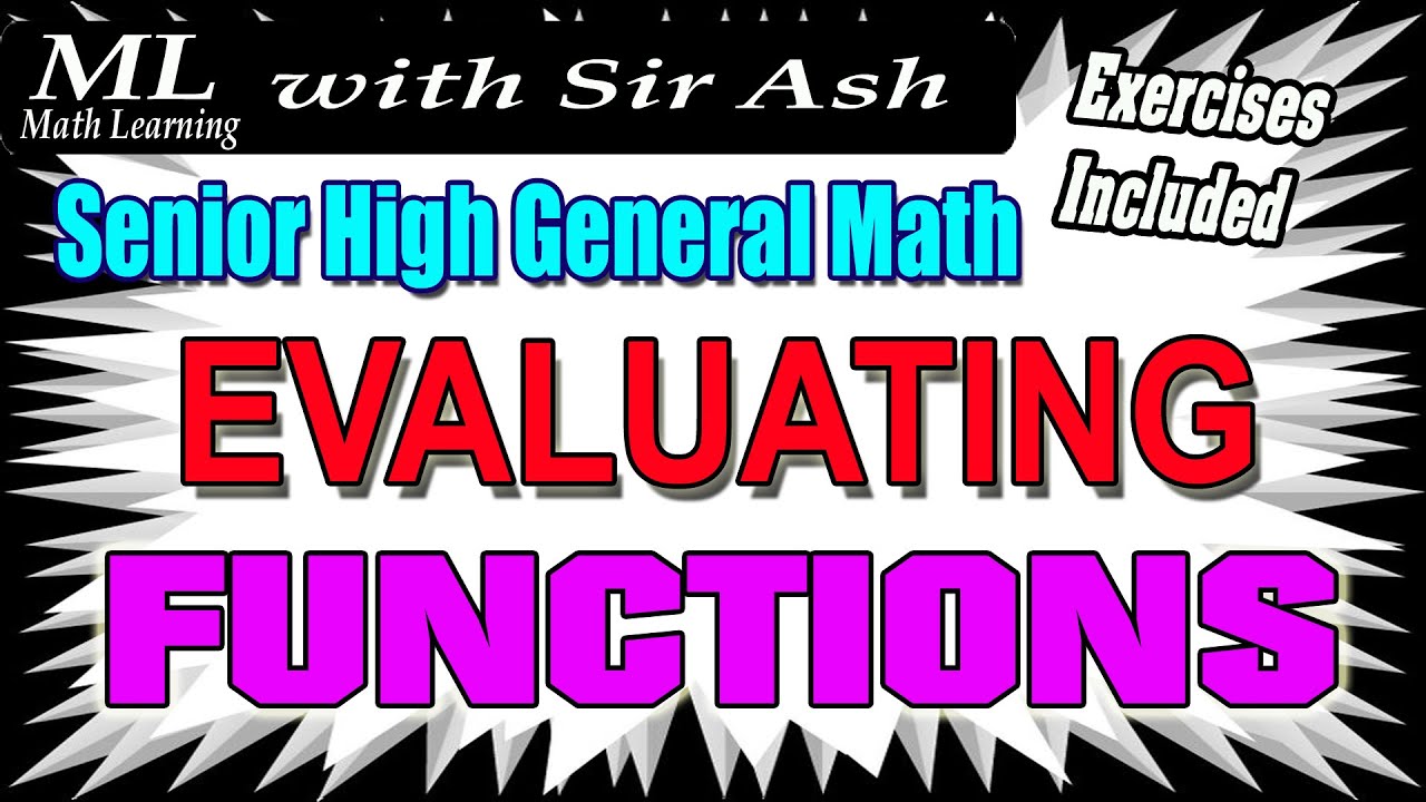 EVALUATING FUNCTIONS - SHS GENERAL MATH - YouTube