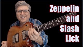 led zeppelin slash lick (with tab and backing track)