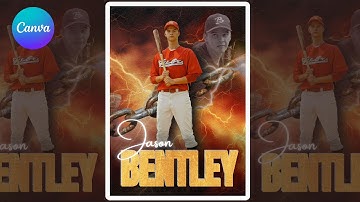 Canva Sports Poster Design Tutorial for Beginners -  Design a Custom Baseball Sports Poster in Canva