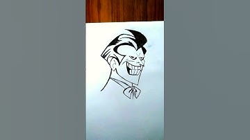 how to draw joker drawing step by step #sketching #ytshorts #viralvideo #sketchbook #1million
