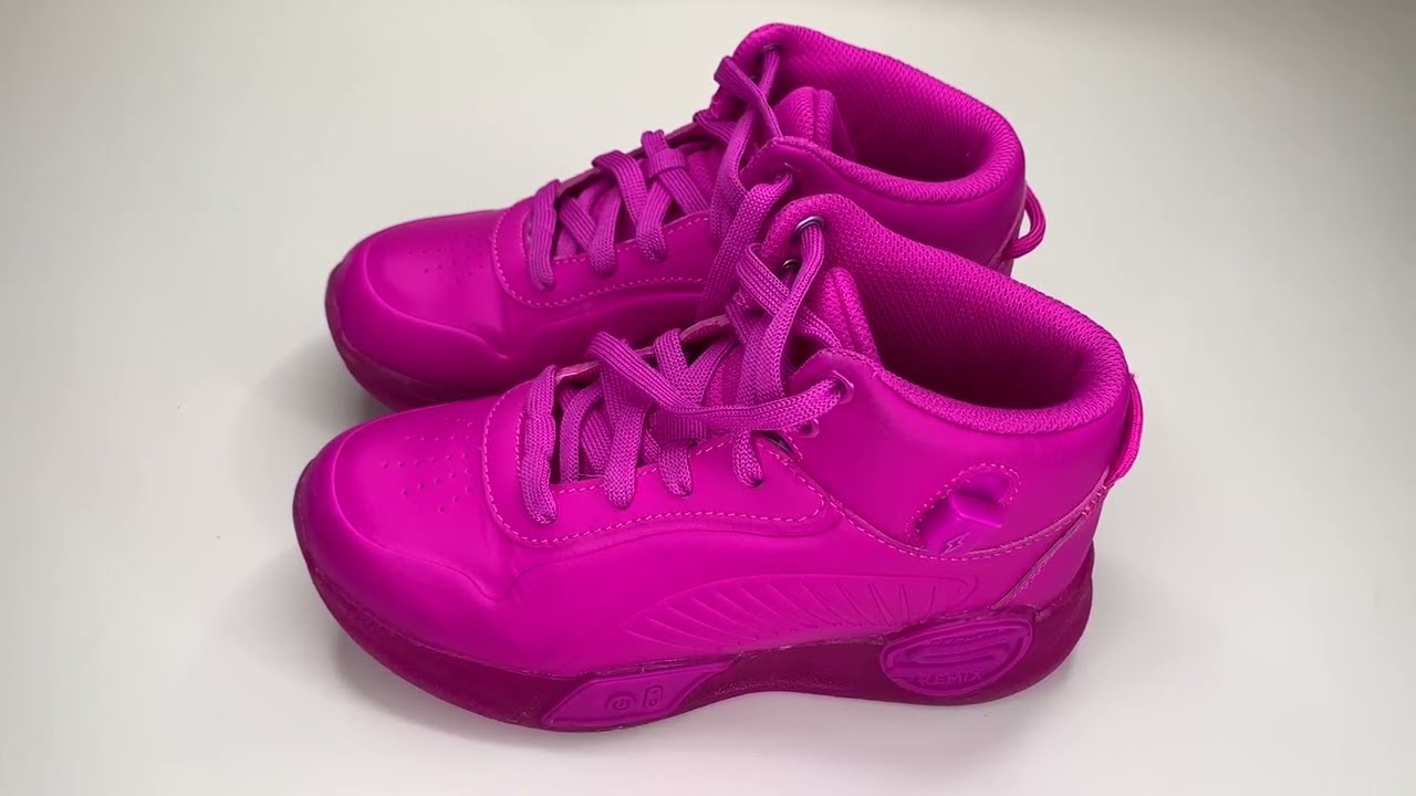 Skechers Unisex Child S Lights Remix Sneaker Review - YouTube
