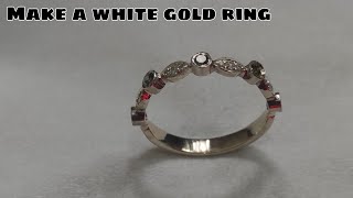 Pembuatan Cincin Emas Putih | Cincin Untuk Wanita | Handmade Gold Ring
