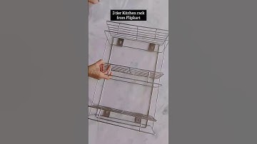 Flipkart Kitchen Rack under Rs.500 l Stainless steel 3 tier shelves l #shorts #shortsfeed #review