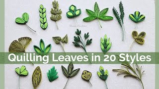 Quilling Leaf in 20 Styles/ Advance Paper Quilled Leaves