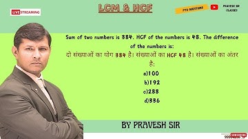 Sum of two numbers is 384. HCF of the numbers is 48. The difference of the numbers is: