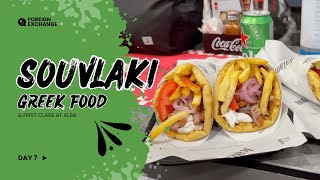 Trying Souvlaki & First class at ALBA | Greece 🇬🇷