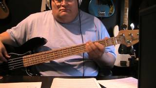 Video thumbnail of "Sia Chandelier Bass Cover with Notes & Tablature"