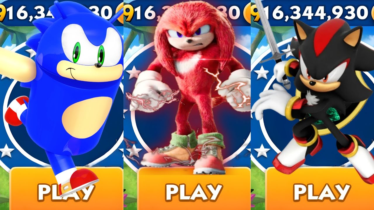 Sonic Dash - Andronic vs Movie Knuckles vs Shadow - All Characters ...