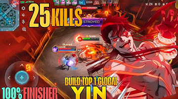 25 Kills!! Jungler META Yin 100% Deadly!! - Build Top 1 Global Yin ~ MLBB