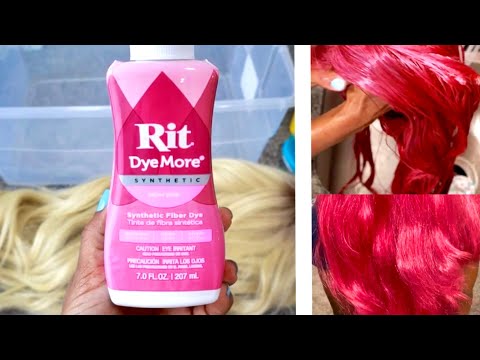 Cherry Red Watercolor 🍒, How To Dye A Synthetic Wig! ❤️