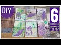 6 lila ATC`s Karten basteln mit Papier - mixed media DIY IDEE [Tutorial | deutsch]